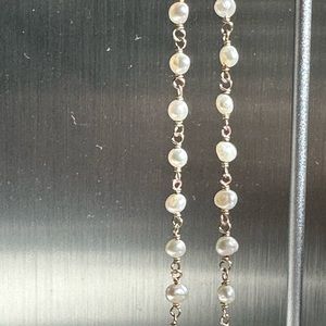 Anthropologie Gold Pearl Earrings. LeverBack clasp ~3.75”